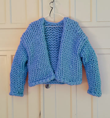 LIGHT BLUE chunky cardigan